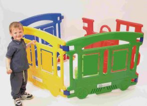 Create everything from quiet corners to outdoor play areas with Kiddi Train Space Dividers