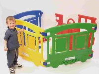 Create everything from quiet corners to outdoor play areas with Kiddi Train Space Dividers