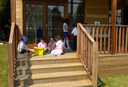 Eco-Classrooms Provide Free Flow Play Inside and Out Forming the Habits of a Lifetime